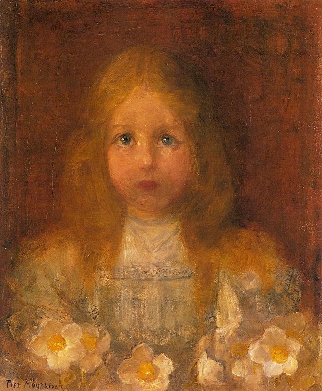 Piet Mondrian Little Girl oil painting image